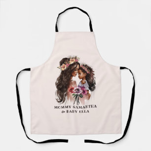 Beautiful Black Mum and Daughter Apron