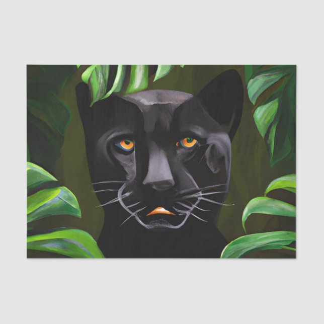 Beautiful Black Panther  Tissue Paper (Front)