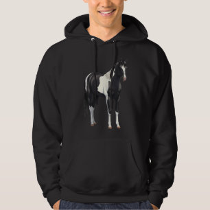 Beautiful Black Pinto Paint Horse T-shirt Hoodie