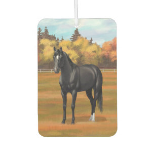 Beautiful Black Quarter Horse Stallion Car Air Freshener