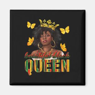 Beautiful Black Queen Dripping Afro Melanin Junete Magnet