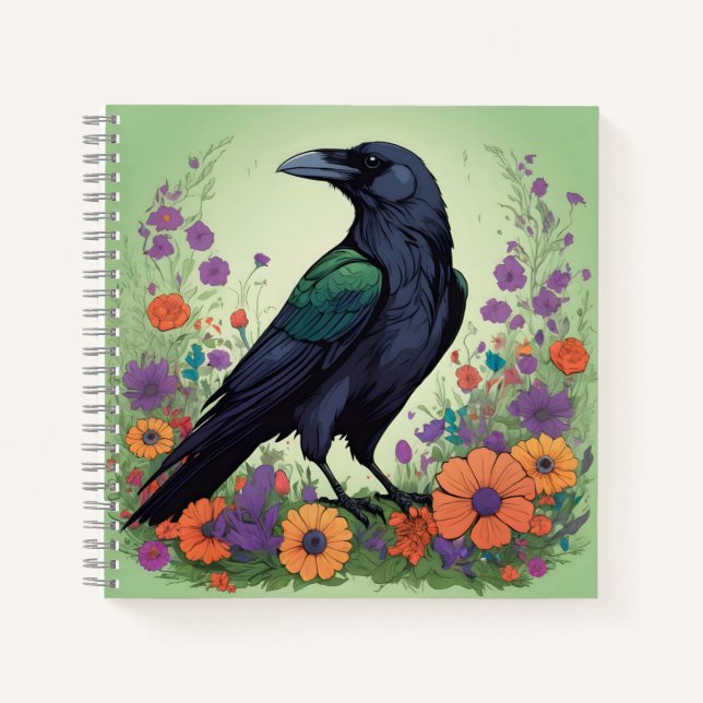 Beautiful Black Raven Notebook (Front)