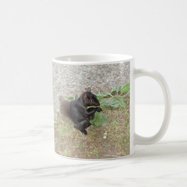 Beautiful Black Squirrel Coffee Cup (Right)