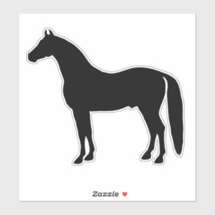 Beautiful Black Stallion Horse Silhouette