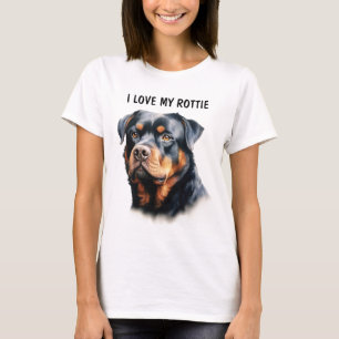 BEAUTIFUL BLACK & TAN ROTTWEILER DOG FACE T-Shirt