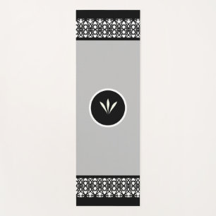 Beautiful Black & White Pattern Yoga Mat