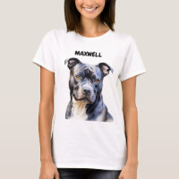 BEAUTIFUL BLACK & WHITE PIT BULL TERRIER DOG