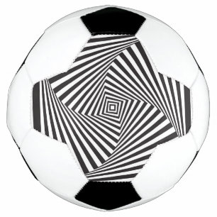 Beautiful Black white spiral optical illusion Football