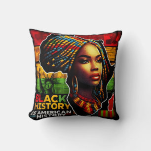Beautiful Black Woman Cushion