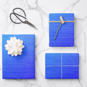 Beautiful Blended Blue Wrapping Paper Sheet