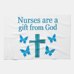 BEAUTIFUL BLESSED NURSE DESIGN TEA TOWEL