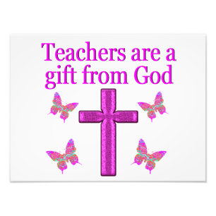 BEAUTIFUL BLESSED TEACHER DESIGN PHOTO PRINT