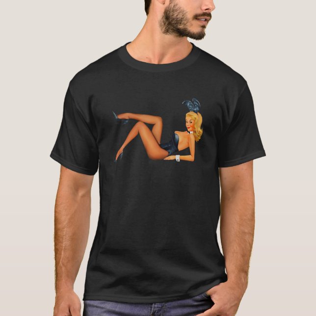 Beautiful Blonde Bunny In A Bikini Classic America T-Shirt (Front)