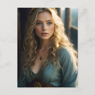 Beautiful Blonde Woman Postcard