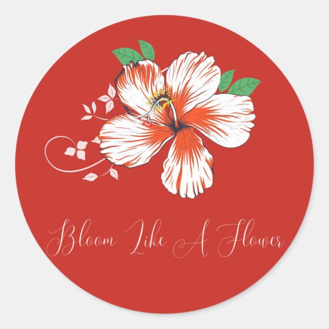 Beautiful Bloom like a Flower sticker (Front)