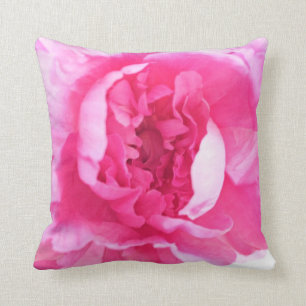 Beautiful Blooming Pink Peony Cushion