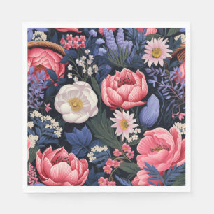Beautiful Blooms, colourful pattern, Napkin