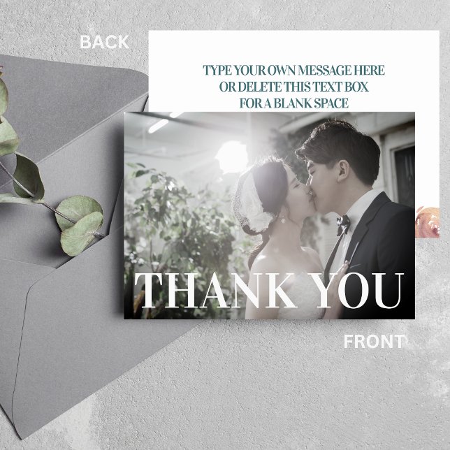 Beautiful Blooms Floral Wedding Photo Thank You (Creator Uploaded)