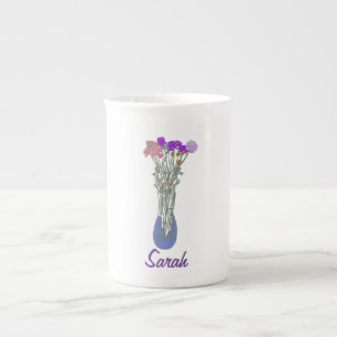 Beautiful Blooms Original Flower Illustration Bone China Mug