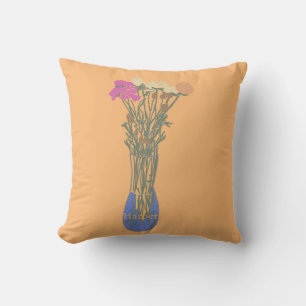 Beautiful Blooms Original Flower Illustration Cushion