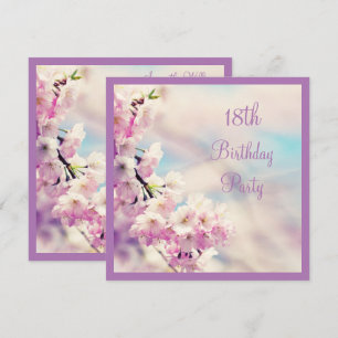 Beautiful Blossom 18th Birthday Invitation