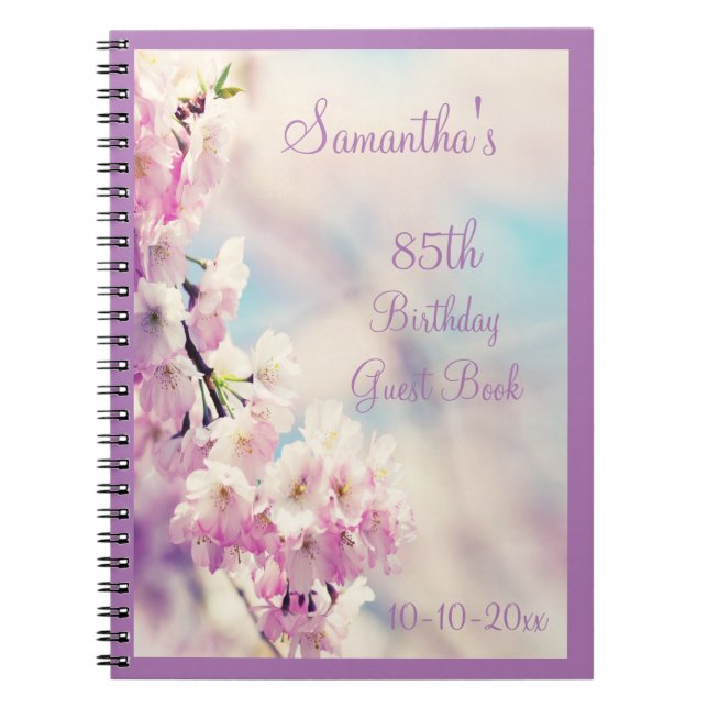 Beautiful Blossom 85th Birthday Notebook (Front)