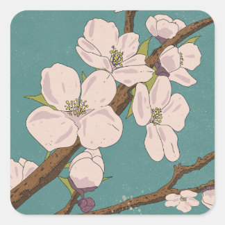 Beautiful Blossom Tree Square Sticker