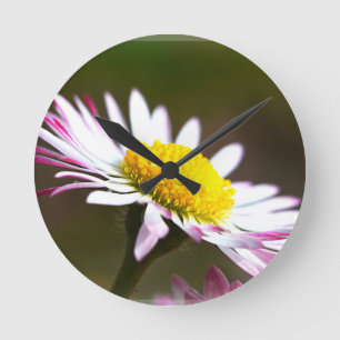 beautiful blossoms petals romance romantic bridal round clock
