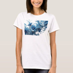 Beautiful Blue ABSTRACT ART Fashion Print T-Shirt