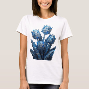 Beautiful Blue ABSTRACT ART Statement Design T-Shirt