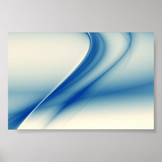 Beautiful blue abstract poster (Front)