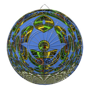 Beautiful Blue African Traditional Ethnic Vector Dartboard