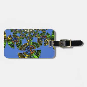 Beautiful Blue African Traditional Ethnic Vector Luggage Tag