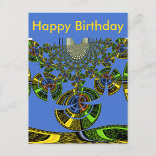 Beautiful Blue African Traditional Ethnic  Vector  Postcard