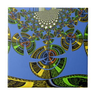 Beautiful Blue African Traditional Ethnic  Vector  Tile