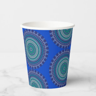 Beautiful Blue and Green Party Paper Cups