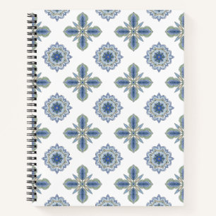 Beautiful Blue and Green Spiral Notebook