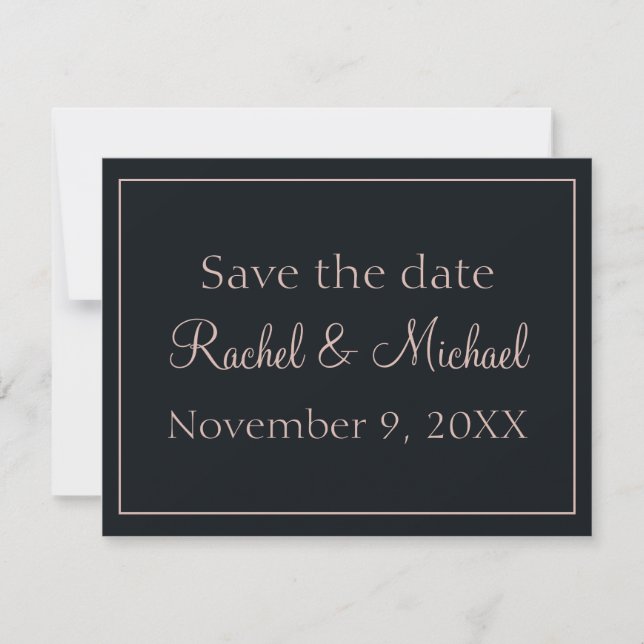 Beautiful Blue and Pink  Save the Date (Front)