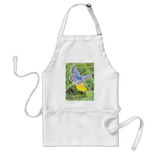 Beautiful Blue and White Butterfly Standard Apron