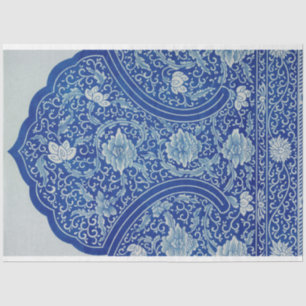 Beautiful blue and white moroccan motif tissue paper