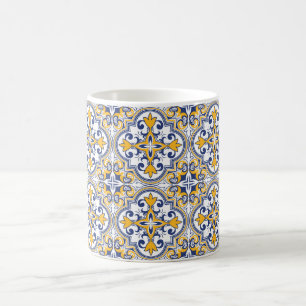 💙💛 Beautiful blue and yellow Azulejos 9  Coffee  Coffee Mug