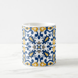 💙💛 Beautiful blue and yellow Azulejos, Coffee Mug
