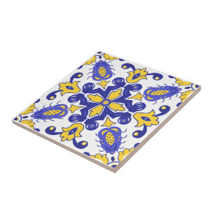 💙💛 Beautiful blue and yellow Azulejos  Tile