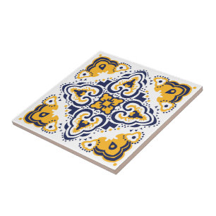 💛💙🤍 Beautiful blue and yellow Azulejos,   Tile