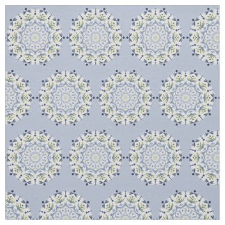 Beautiful blue and yellow mandala fabric