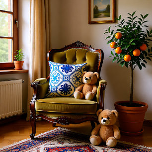 💙 Beautiful blue Azulejos,  Cushion