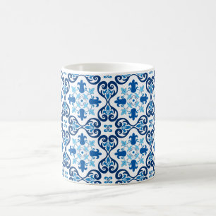 💙 Beautiful blue Azulejos III small tiles Coffee Mug