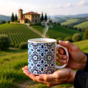 💙 Beautiful blue Azulejos III small tiles Coffee Mug