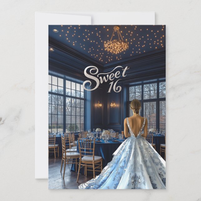 Beautiful Blue Ballroom  Invitation (Front)