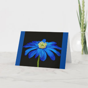 Beautiful Blue Beauty Daisy all occasion card